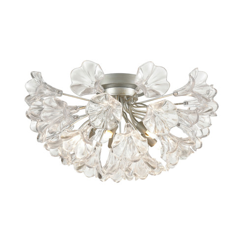 Celene Five Light Semi Flush Mount in Aged Silver (45|334855)