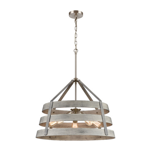 Brigantine Five Light Chandelier in Weathered Driftwood (45|334585)