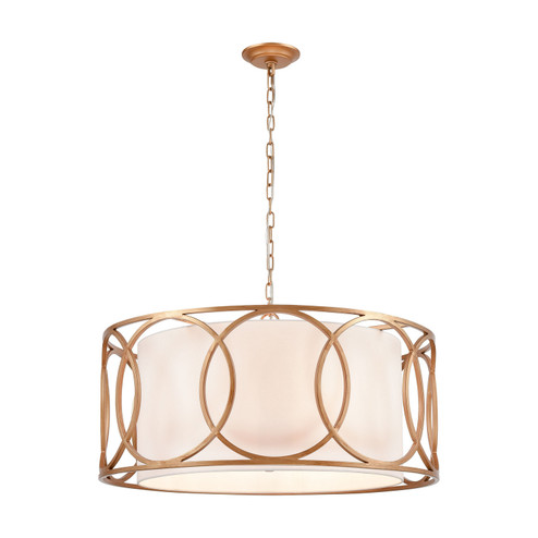 Ringlets Six Light Chandelier in Matte Gold (45|334266)