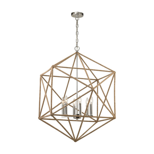 Exitor Six Light Chandelier in Polished Nickel (45|315866)