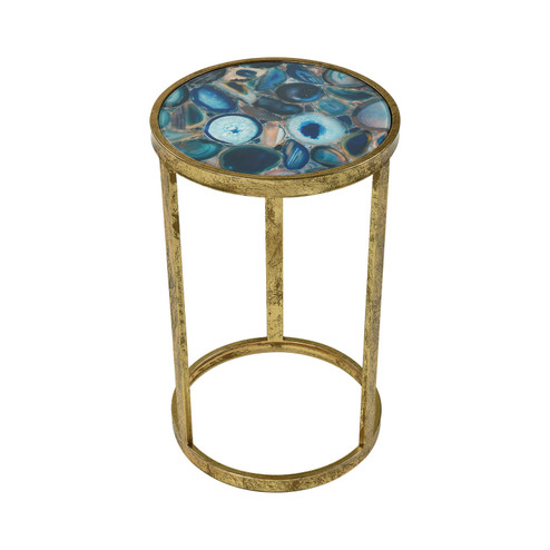 Krete Accent Table in Blue Agate (45|3138291)