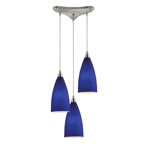 Vesta Three Light Pendant in Satin Nickel (45|25813)