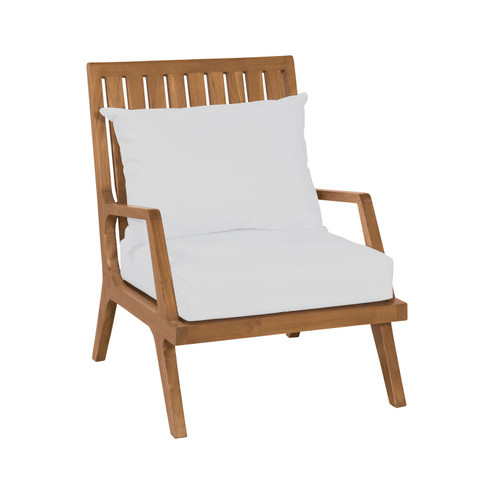 Teak Patio Cushion in White (45|2317012SWO)