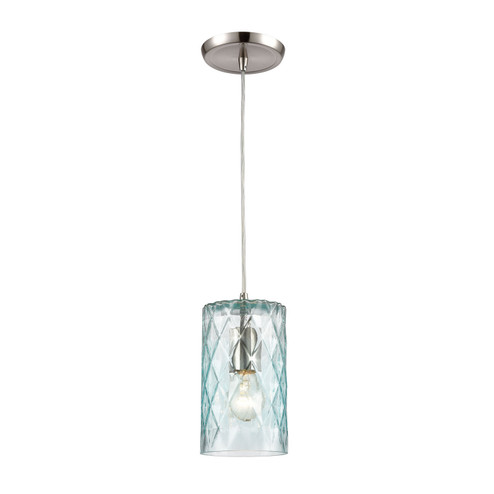 Diamond Pleat One Light Mini Pendant in Satin Nickel (45|211941)