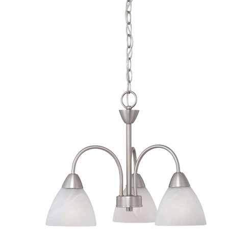 Tia Three Light Chandelier in Matte Nickel (45|190005117)