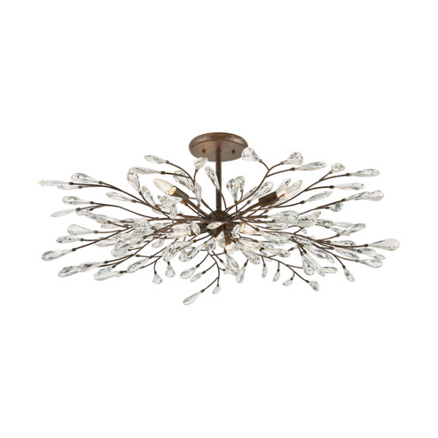 Crislett Six Light Semi Flush Mount in Sunglow Bronze (45|182556)