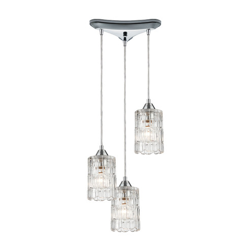 Ezra Three Light Pendant in Polished Chrome (45|174143)