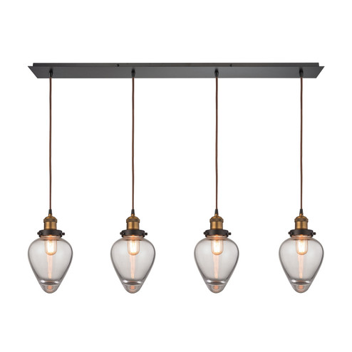 Bartram Four Light Pendant in Antique Brass (45|163254LP)