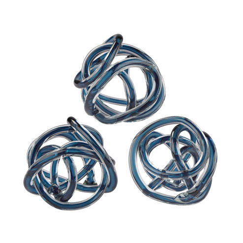 Glass Knot Decorative Accessory in Navy (45|154018S3)