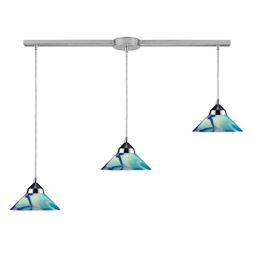 Refraction Three Light Pendant in Polished Chrome (45|14773LCAR)