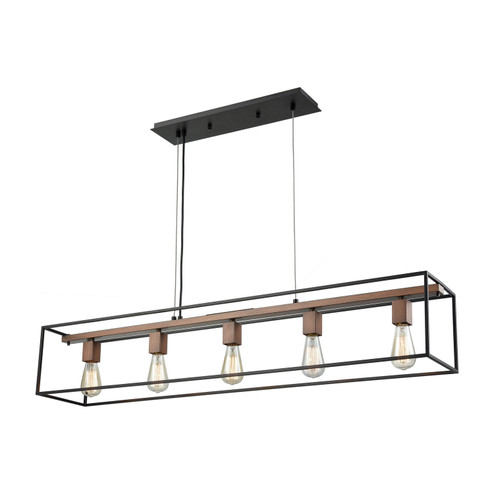 Rigby Five Light Linear Chandelier in Oil Rubbed Bronze (45|144635)