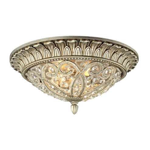 Andalusia Two Light Flush Mount in Aged Silver (45|116932)