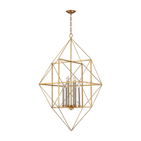 Connexions Eight Light Pendant in Gold Leaf (45|1141006)