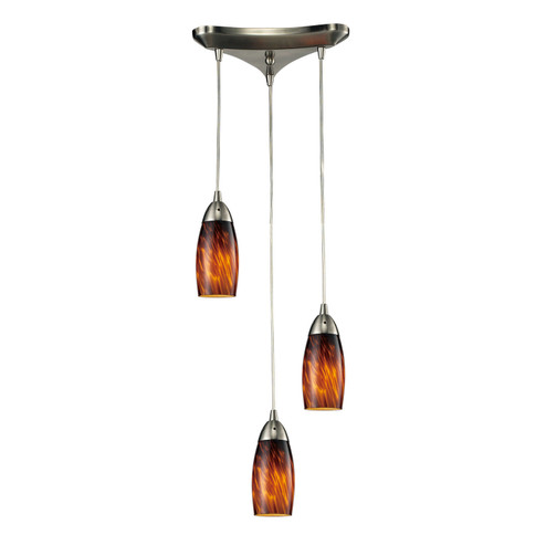 Milan Three Light Pendant in Satin Nickel (45|1103ES)