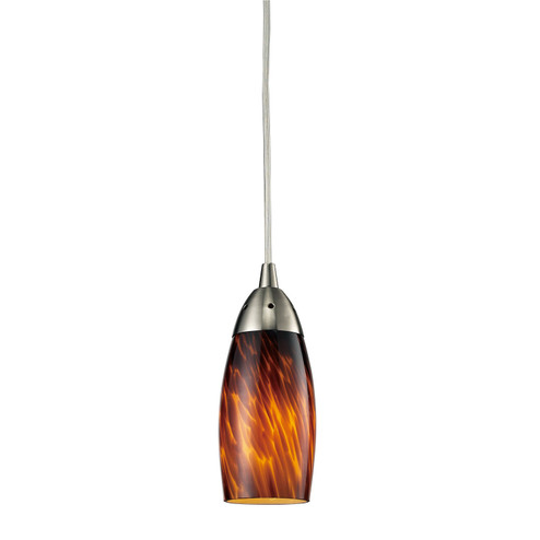 Milan One Light Mini Pendant in Satin Nickel (45|1101ES)