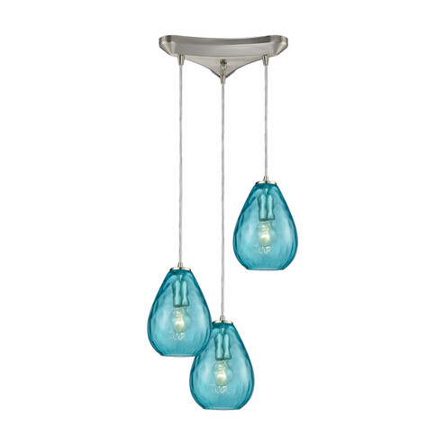 Lagoon Three Light Pendant in Satin Nickel (45|107703)