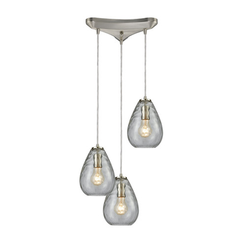 Lagoon Three Light Pendant in Satin Nickel (45|107603)