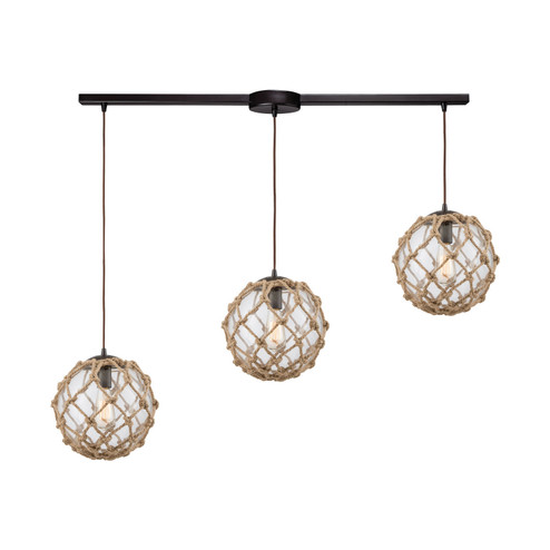 Coastal Inlet Three Light Pendant in Oil Rubbed Bronze (45|107153L)