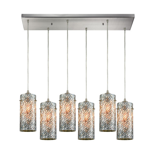 Capri Six Light Pendant in Satin Nickel (45|104476RC)