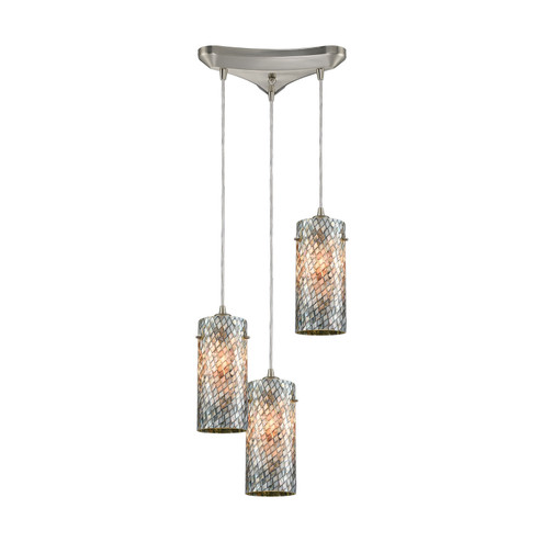 Capri Three Light Pendant in Satin Nickel (45|104473)