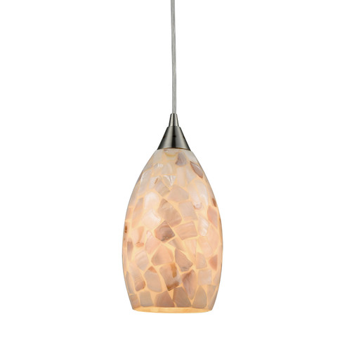 Capri One Light Mini Pendant in Satin Nickel (45|104431)