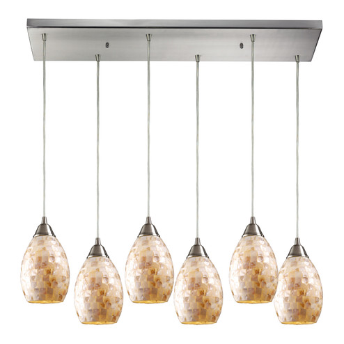 Capri Six Light Pendant in Satin Nickel (45|101416RC)