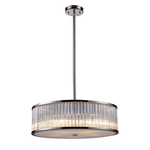 Braxton Five Light Chandelier in Polished Nickel (45|101295)