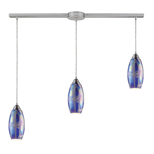 Iridescence Three Light Pendant in Satin Nickel (45|100763LSBI)