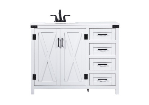 Grant Single Bathroom Vanity in white (173|VF90242WH)