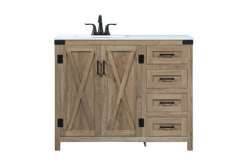 Grant Single Bathroom Vanity in natural oak (173|VF90242NT)