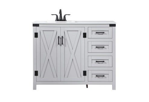 Grant Single Bathroom Vanity in grey (173|VF90242GR)