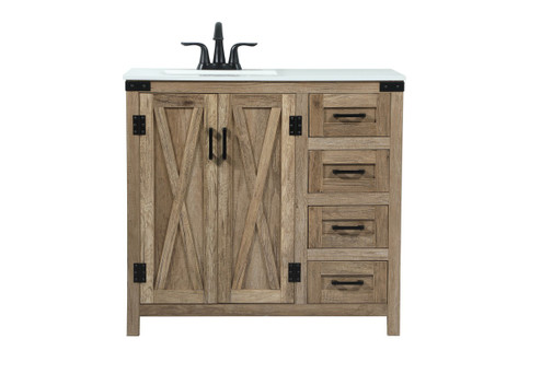 Grant Single Bathroom Vanity in natural oak (173|VF90236NT)