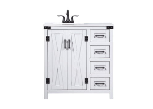 Grant Single Bathroom Vanity in white (173|VF90232WH)