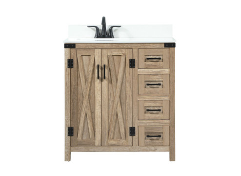Grant Single Bathroom Vanity in natural oak (173|VF90232NTBS)