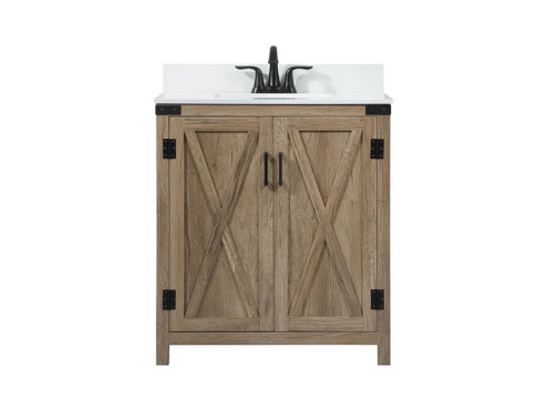 Grant Single Bathroom Vanity in natural oak (173|VF90230NTBS)
