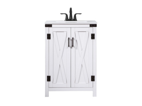 Grant Single Bathroom Vanity in white (173|VF90224WH)
