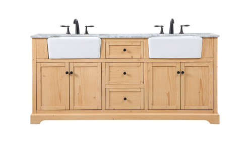 Franklin Double Bathroom Vanity in Natural Wood (173|VF60272DNW)