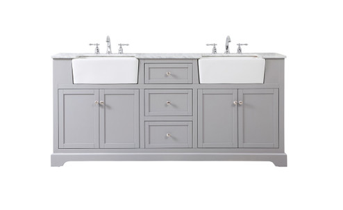 Franklin Double Bathroom Vanity in grey (173|VF60272DGR)