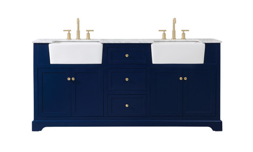Franklin Double Bathroom Vanity in blue (173|VF60272DBL)
