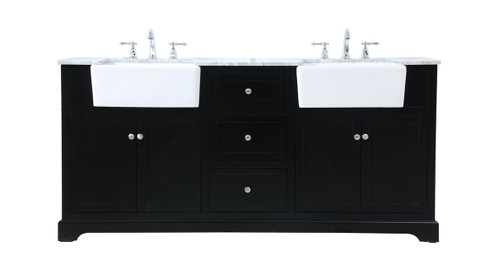Franklin Double Bathroom Vanity in black (173|VF60272DBK)