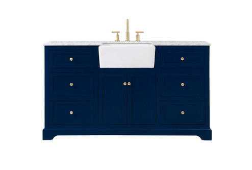 Franklin Single Bathroom Vanity in blue (173|VF60260BL)