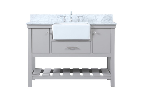 Clement Single Bathroom Vanity in grey (173|VF60148GRBS)