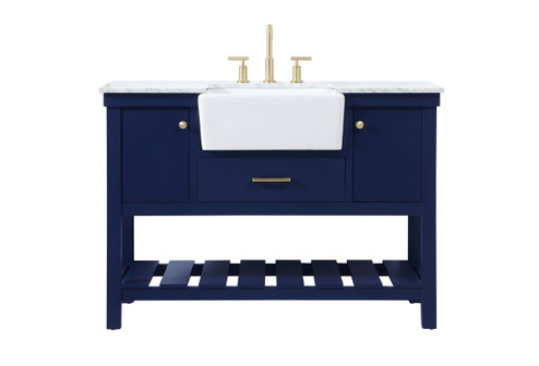 Clement Single Bathroom Vanity in blue (173|VF60148BL)