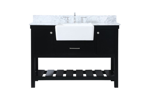 Clement Single Bathroom Vanity in black (173|VF60148BKBS)