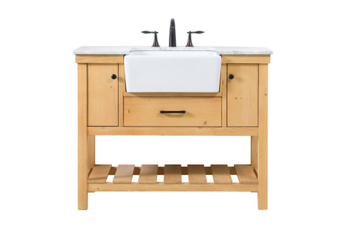Clement Single Bathroom Vanity in natural wood (173|VF60142NW)