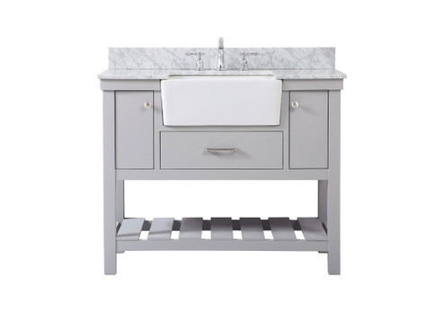 Clement Single Bathroom Vanity in grey (173|VF60142GRBS)
