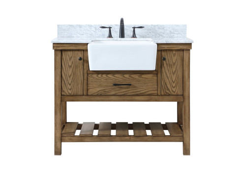 Clement Single Bathroom Vanity in driftwood (173|VF60142DWBS)