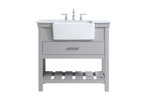 Clement Single Bathroom Vanity in grey (173|VF60136GR)