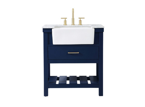 Clement Single Bathroom Vanity in Blue (173|VF60130BL) Clement Single Bathroom Vanity in Blue (173|VF60130BL)