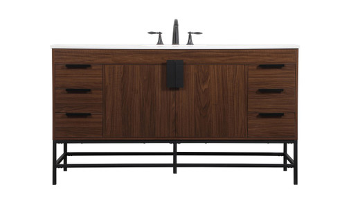 Eugene Single Bathroom Vanity in Walnut (173|VF48860MWT)